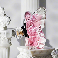 Flacon de parfum en verre de haute qualité, irrégulier, 100 ml, flacon pulvérisateur de parfum en verre transparent, flacon de parfum personnalisé avec emballage en boîte