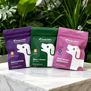 Nouvelles pochettes personnalisées imprimées pour aliments pour animaux de compagnie, impression numérique, sacs en aluminium pour nourriture pour chiens et chats, pochettes verticales. - Product Image 3