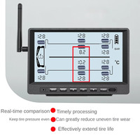 Système TPMS numérique externe robuste à 10 roues avec alarme en temps réel, alimenté par énergie solaire, 433,92 MHz, pour semi-remorque, bus, fourgonnette, camion commercial
