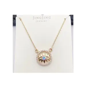 Jingjing xuping kalung mata trendi, kalung kristal liontin mata biru Turki perhiasan kalung mata trendi untuk anak perempuan 1069