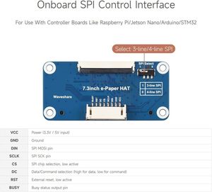 Waveshare 7.3인치 ACeP 7색 전자종이 디스플레이 모듈 호환 라즈베리 파이 4B/3B+/3A+/3B/2B/1B+/1A+/Zero 2/W/Zero W/Zero - Product Image 6