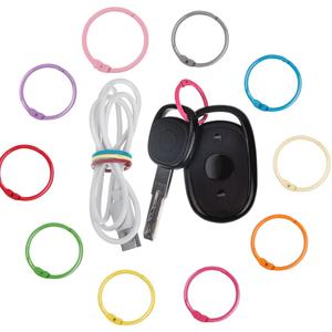 YIWANG Colorful Hinged Snap <b>Rings</b> Binding <b>Ring</b> Loose Leaf <b>Binder</b> <b>Rings</b> for Flash Cards - Product Image 1