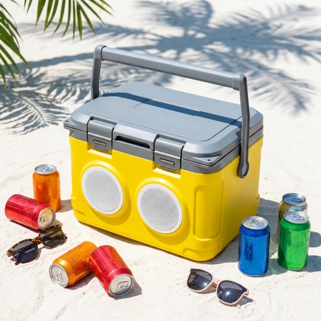 21L  Speaker Cooler Box With USB Charging Battery Portable Ice Chest Audio Box for Outdoor Events Drinking Camping