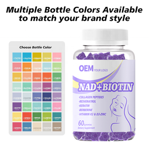 Bonbons gélifiés OEM NAD+Biotine en gros, fabrication sur mesure, MOQ flexible, formats bouteille et boîte pour marques visuellement attrayantes - Product Image 6