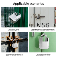 Cadenas intelligent robuste en alliage de zinc, étanche IP67, avec empreinte digitale, 100 utilisateurs, contrôle par application cloud, compatible -40°C, pour conteneur de stockage