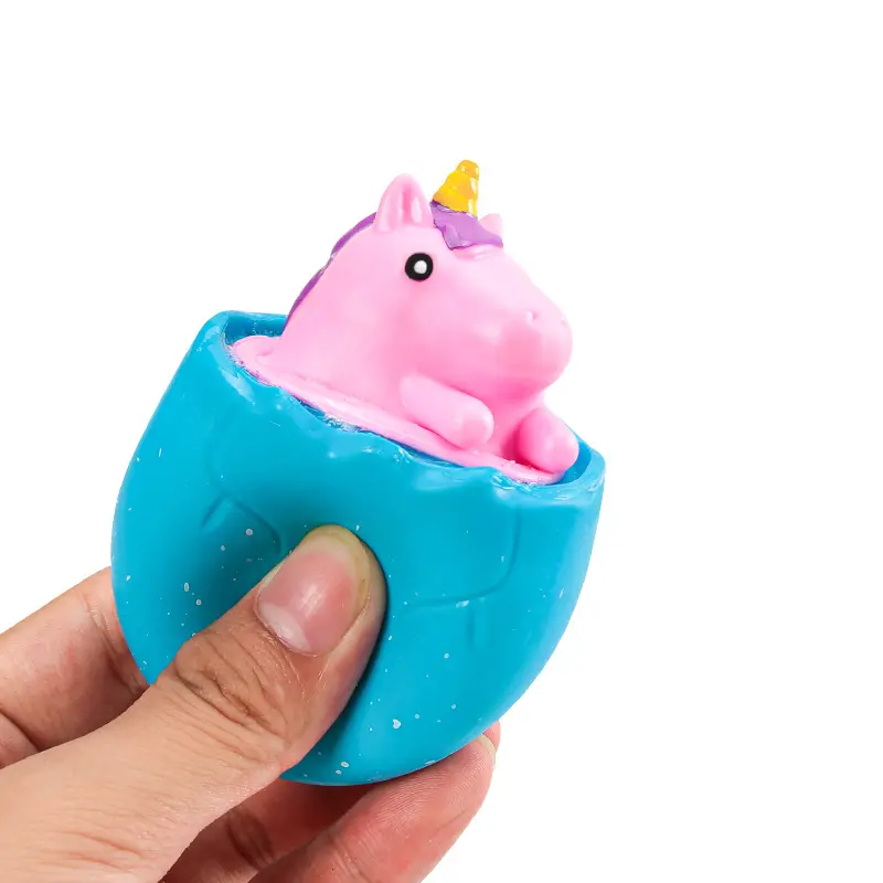 CXL-juguete antiestrés personalizado, taza de huevo de unicornio, TPR, juguete antiestrés de descompresión, dinosaurio, unicornio, juguetes para apretar