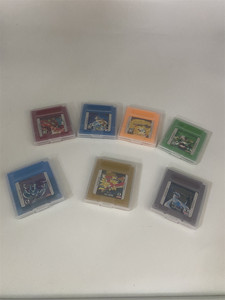 Cartouche de jeu Game Boy Color avec circuit imprimé complet, économie de batterie, Pokémon Cristal Or Argent Jaune Rouge Bleu Vert - Product Image 1
