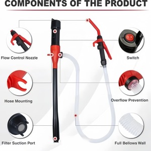 Maxxpro Portable Electric Fuel <b>Pump</b> 10L Min 3mm Outlet <b>Battery</b> Operated Plastic Body Oil Transfer <b>Pump</b> For Car Maintenance - Product Image 4