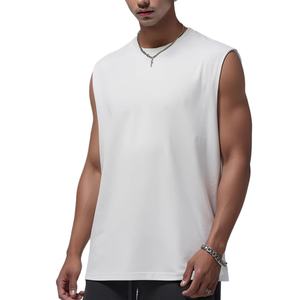 Factory Supply Men's Cotton <b>Blend</b> Plus Size Tank Top With Round Neck - Tank Tops Mens - Product Image 4