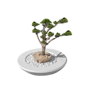 Fiberglass <b>Tree</b> <b>Planter</b> Bench Outdoor Modern Patio Furniture Circular Seat Durable Landscape Decor - Product Image 5