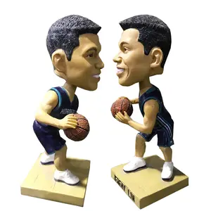 Obral besar patung pemutar basket kerajinan Resin patung Bobblehead Sport figur boneka bintang sebagai hadiah