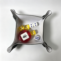 Plateau de jeu en cuir PU personnalisable, multicolore, pour jeux de table, organiseur de bureau, petite boîte de rangement pour bibelots