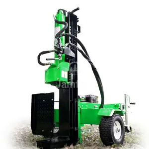 Wood Processor Combined Log Wedge Log Splitter 15HP Petrol 50T Pump Provided Gasoline 40 Hp Horizontal Gas Engine Fuel Tank )