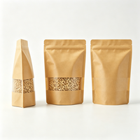 Sachet Doypack en Papier Kraft Qualité Alimentaire, Impression Personnalisée, Scellé, pour Fruits Secs, Céréales, Snacks, Biscuits, Vente en Gros