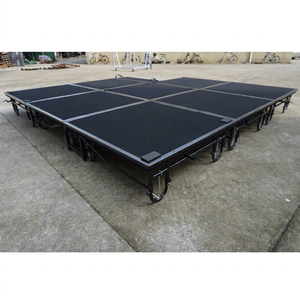 Modular Aluminum <b>Stage</b> 4ft*8ft Black Carpeted Folding Steel <b>Stage</b> <b>Platform</b> - Product Image 1