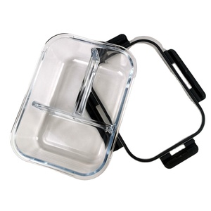 Tùy chỉnh Borosilicate bữa ăn chuẩn bị lưu trữ thủy tinh thực phẩm <span class=keywords><strong>container</strong></span> chịu nhiệt Hộp Ăn Trưa với bpa-miễn phí khoang và nắp đậy - Product Image 3