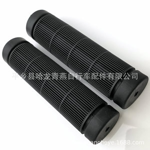 Empuñaduras de bicicleta con agarre suave, 12,5 cm de largo, negras, antideslizantes, que absorben los golpes, para bicicleta de montaña - Product Image 3