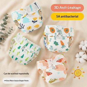 Calzones de Entrenamiento para Ir al Baño para Bebés, de Algodón Reutilizable, Ropa Interior de Entrenamiento para Ir al Baño para Niños Pequeños, Cintura Ajustable, Bolsillo para <span class=keywords><strong>Pañales</strong></span> - Product Image 1