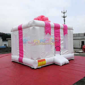 Château gonflable commercial, design boîte cadeau, structure de saut gonflable pour enfants, pour jeux et divertissements en plein air - Product Image 6