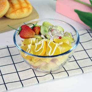 Ensaladera de vidrio resistente al calor, cuenco para microondas, novedad - Product Image 4