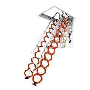 <span class=keywords><strong>Escalera</strong></span> retráctil plegable <span class=keywords><strong>de</strong></span> aleación <span class=keywords><strong>de</strong></span> aluminio para cabina, loft, sótano y ático - Product Image 4
