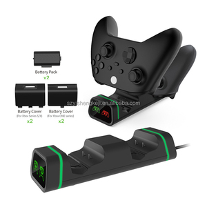 Station de charge double TYX-19006X avec batterie pour manette de jeu <span class=keywords><strong>Xbox</strong></span> One S <span class=keywords><strong>X</strong></span>/ <span class=keywords><strong>Xbox</strong></span> Series S <span class=keywords><strong>X</strong></span>, chargeur ABS - Product Image 1