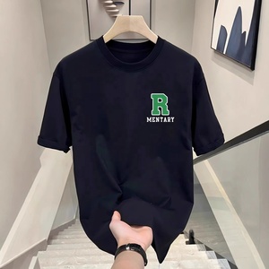 <span class=keywords><strong>T</strong></span>-shirt pour homme en coton lourd, col rond, coupe ajustée, imprimé lettre <span class=keywords><strong>R</strong></span>, nouveau style tendance, 250 <span class=keywords><strong>g</strong></span> - Product Image 2