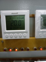 Pengontrol Suhu Termostat Unit Kipas Koil FCU (Fan Coil Unit) AC Digital Sentral