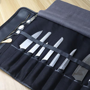 Large-Capacity Chef's Backpack <b>Zipper</b> Closure New Portable Kitchen Tableware Knife <b>Storage</b> Roll <b>Bag</b> Western-Style Tool <b>Bag</b> - Product Image 3