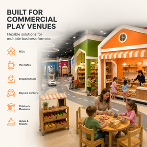 Aire de jeux intérieure commerciale avec sièges en plastique certifiés EN1176, design personnalisable et sûr pour les zones enfants des centres commerciaux - Product Image 2