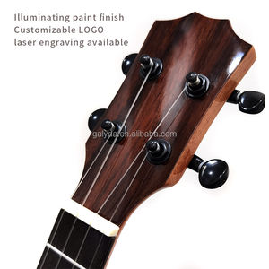 GALYDA Vente directe d'usine Ukulélé brillant de 23 pouces en acajou massif et palissandre pour débutants, pas cher, fabriqué en Chine - Product Image 3