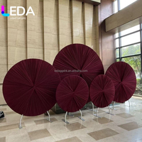 Arche Ronde LEDA en Tissu Tendu pour Décoration de Mariage Élégante, Toile de Fond Semi-Circulaire en Forme d'Éventail pour Mariage