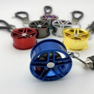 Car Wheel Hub Shape Custom Metal Rim Keychain Accessories 3D Hub Metal <b>Key</b> <b>Chain</b> - Product Image 4