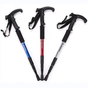 Alpenstock-bastón de aluminio ultraligero para trekking, accesorios ultraligeros de alpinismo