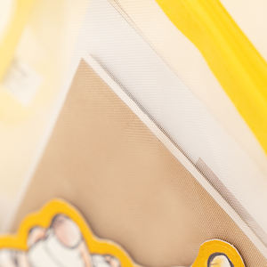 Bolsa de archivo de malla de empalme unisex con decoración de bordado Forma de bolsa informal Tipo de cierre abierto - Product Image 3