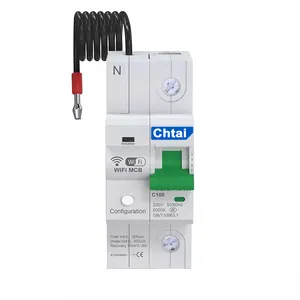 Chtai interruptor automático sem fio, interruptor automático sem fio 1p 2p mcb tuya, controle remoto inteligente para alexa e google