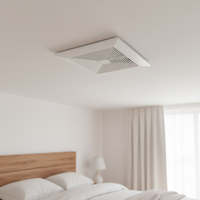 Ventilateur d'extraction mural moderne carré en ABS à haute vitesse, silencieux, avec roulement à billes, petit ventilateur électrique pour salle de bain, extraction d'air frais, OEM