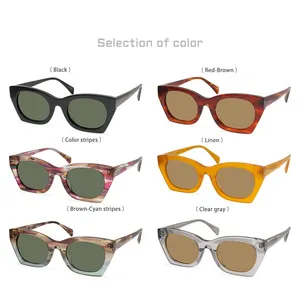 Fashionable Personality Polarized Sunglasses for Women Acetate Butterfly Frame Sunglasses for Men