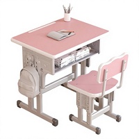 Ensemble bureau et chaise d'étude confortable à prix compétitif, bureau réglable robuste de qualité industrielle pour chambre d'étudiant
