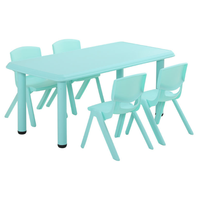 Table en plastique, chaise en plastique, mobilier de maternelle pour enfants d'âge préscolaire