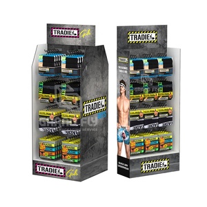 Tùy chỉnh T-Shirt <span class=keywords><strong>Rack</strong></span> hiển thị với túi, fsdu tầng hiển thị kệ cho quần áo bán lẻ sóng giấy hiển thị đứng - Product Image 3