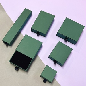 Premium Drawer Jewelry Box Custom Matte Black logo Paper Cardboard Drawer Packaging Ring Jewelry <b>Slide</b> Out Gift Box - Product Image 5