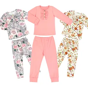 children clothing sets all kinds of cartoon underwear home wear set children's pajamas sleepwear for girls