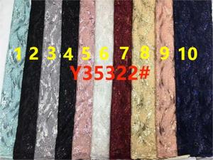 10 couleurs disponibles tissu de panneau de paillettes perlées Brod Autriche Net Saree - Product Image 6