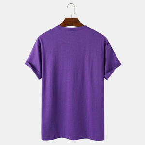 T-shirt pour homme avec motif de personnage mignon, col rond, manches courtes, décontracté, en coton, minimaliste, imprimé, pour l'été - Product Image 2