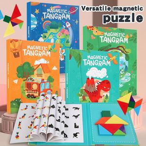Classic Montessori ABS Geometry Tangram Paper <b>Book</b> DIY Puzzle Child <b>Educational</b> Learning Teaching Aids Toys for Kids Boys Girls - Product Image 2