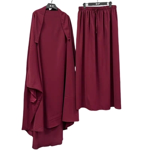 Promistar Ensemble <span class=keywords><strong>2</strong></span> pièces Polyester soie pour <span class=keywords><strong>Jilbab</strong></span> modeste Abaya robe de prière brodée pour adultes Offre Spéciale <span class=keywords><strong>pas</strong></span> <span class=keywords><strong>cher</strong></span> musulman ODM - Product Image 6