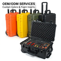 Boîte à outils étanche IP67 en ABS avec roues - Valise rigide en plastique pour le transport d'équipements, mousse personnalisée OEM/ODM