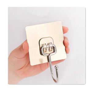 Crochet adhésif Maple Jade, capacité de charge 15 kg, crochet mural transparent brossé simple pour manteau, utilisation sur porte - Product Image 3