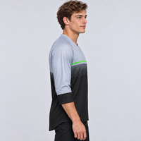 Maillot de VTT pour homme, design personnalisé, motif à carreaux, chemise de cyclisme à manches 3/4, vêtements de BMX, fabricant en gros